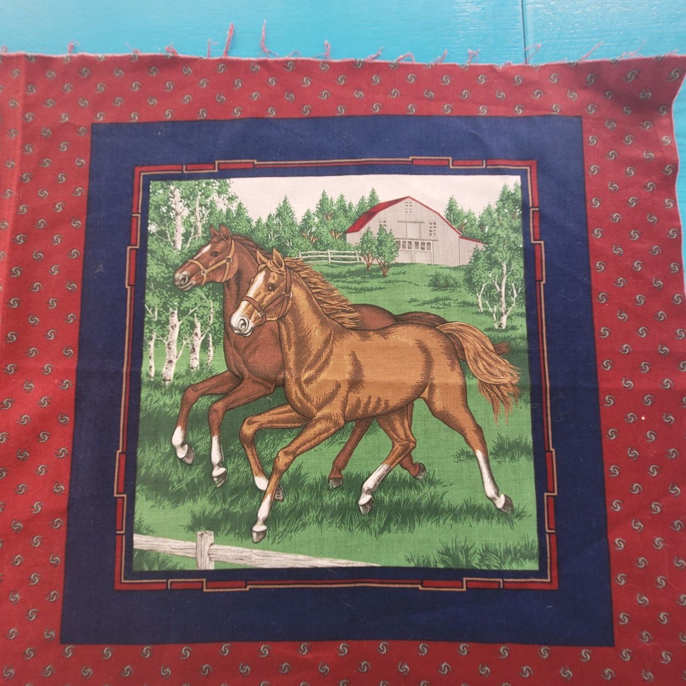 Stoffe: Stoff Baumwolle   PFERDE  90x 43 cm – Neu und originalverpackt aus SCHÜBELBACH von CoKaHa 2