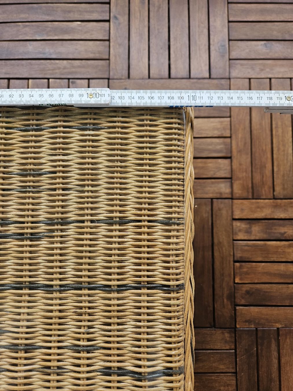Tavoli: Rattan Couchtisch mit Glasplatte – Usato da Bettingen venduto da bebbels01 8