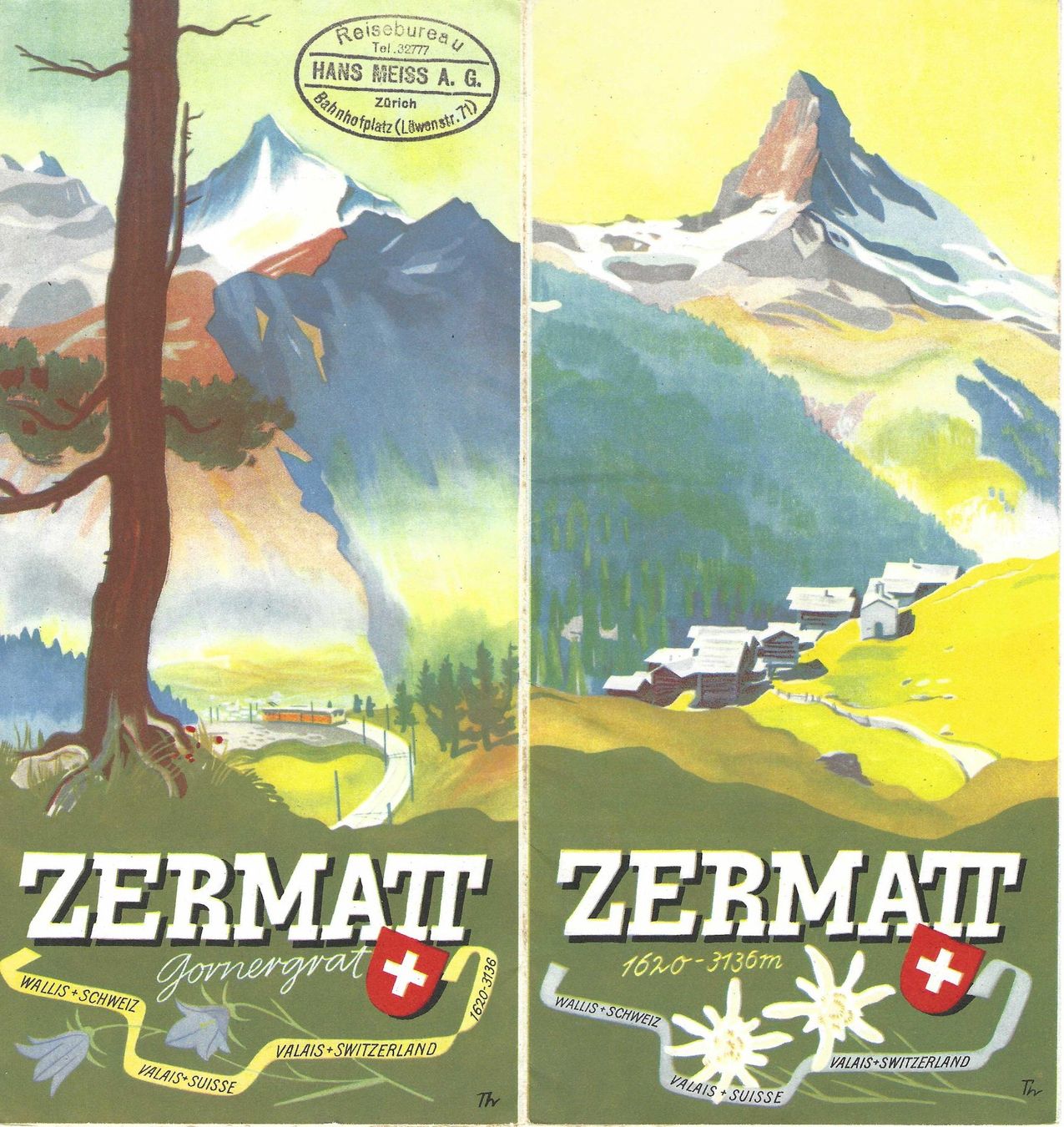 Documenti: Zermatt, altes Werbeprospekt, – Nuovo (secondo la descrizione) da Wildhaus venduto da Brunphil