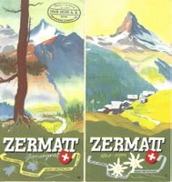 Zermatt, altes Werbeprospekt,
