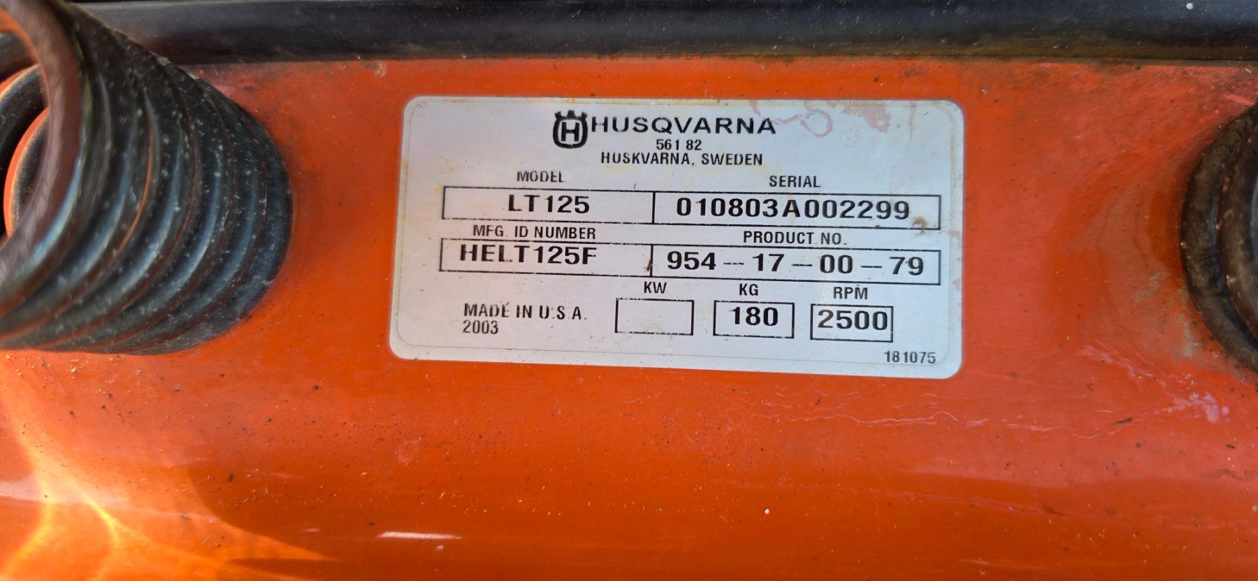 Husqvarna Rasenmäher: Rasenmäher HusqvarnaLT 12.5 – Gebraucht aus Rain von Fafan069 9