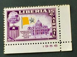 Briefmarken aus Liberia Staatsbesuch in der Vatikanstadt  