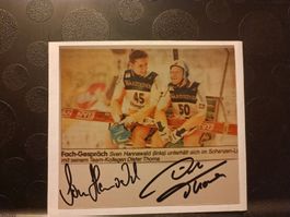 Sven Hannawald & Dieter Thomas - Skispringen - handsigniert