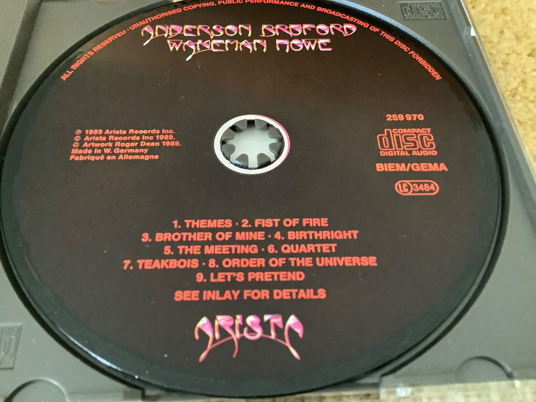 CD: Anderson  Bruford  Howe  Wakeman – Usato da herzogenbuchsee venduto da HIFIANER 2