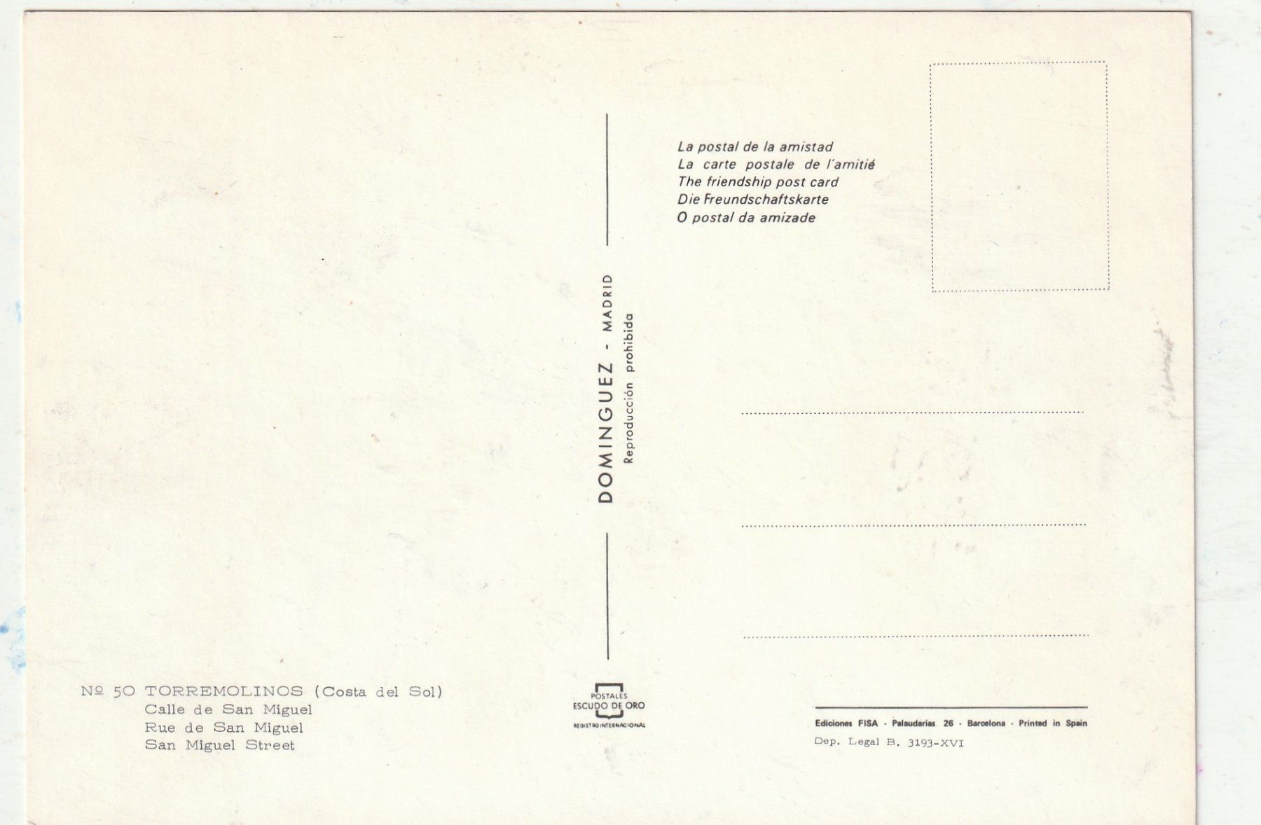 Cartes postales: Costa del Soll – D'occasion à Lumbrein par made02 1