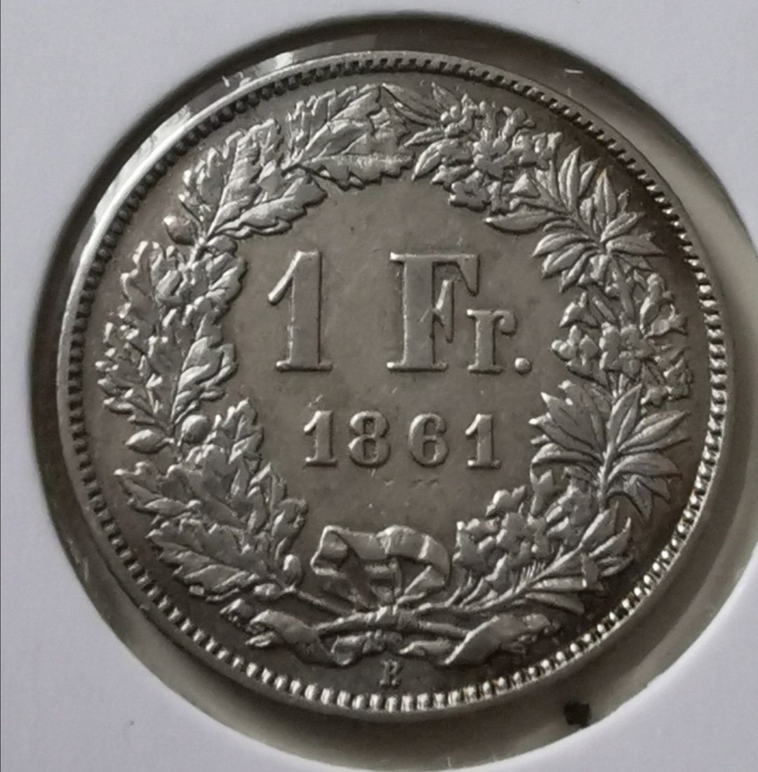 Tutti le monete: 1 Franken 1861 Silber – Usato da Zürich venduto da turbopuz