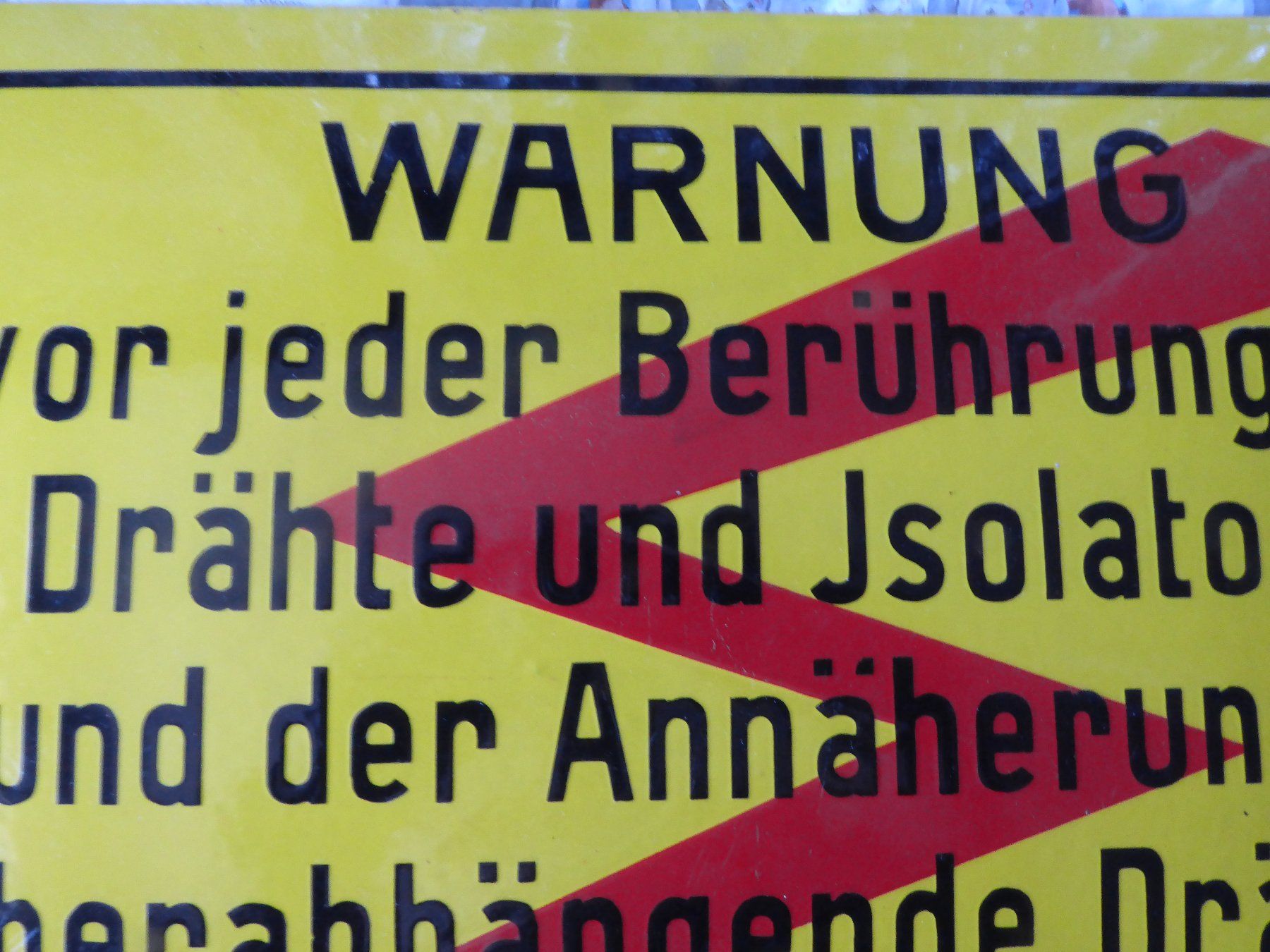 SBB/CFF/FFS Schilder: Emaille Tafel Warnung Lebensgefahr – Gebraucht aus Gossau SG von tenerife11 4
