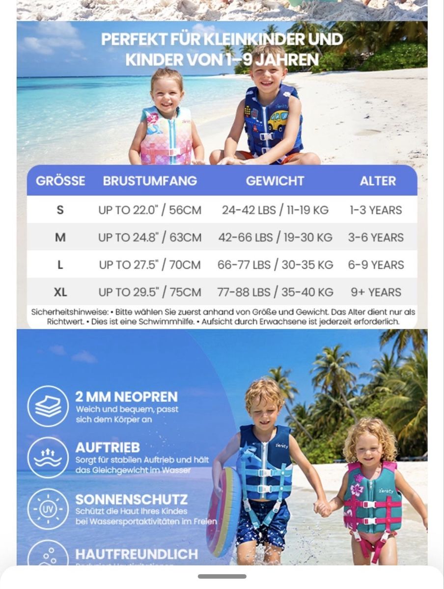 Gilets de sauvetage: Schwimmweste Gr. S – Neuf (Voir description) à Stetten SH par mp_11 1