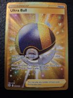 Pokemon Karte Ultra Ball in Gold.