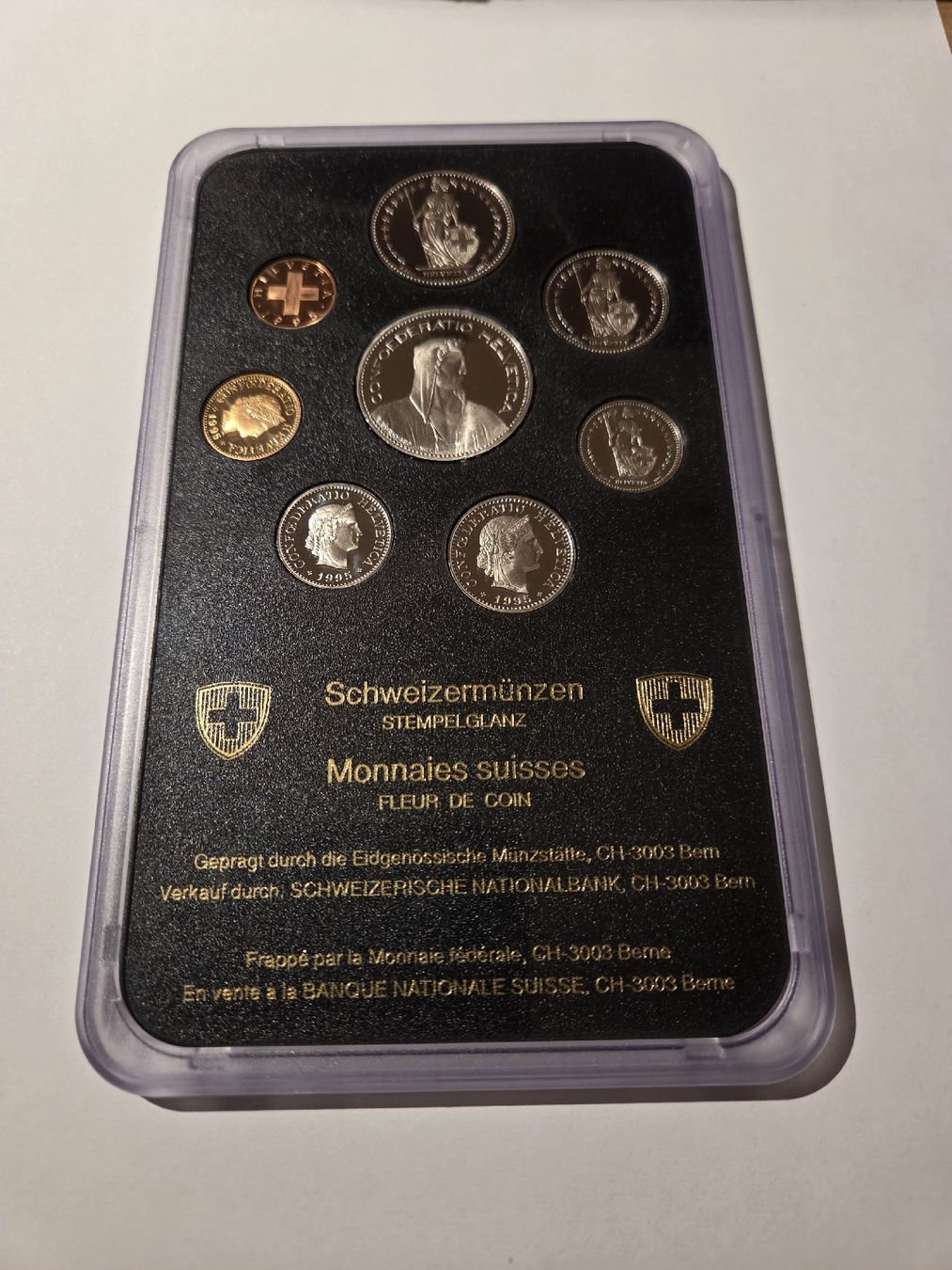 Toutes les monnaies: Schweizer Münzsatz Stempelglanz 1995, KMS – Neuf (Voir description) à Kägiswil par pro_hm55 1