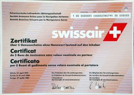 Swissair Schweiz. Luftverkehr-AG, Zürich - 1989