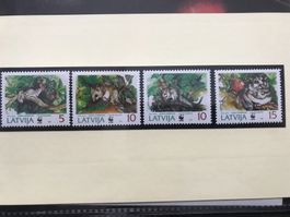 WWF Lettland 1994 Siebenschläfer Satz postfrisch