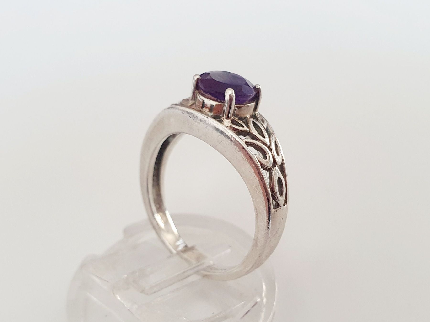 Anelli: Silberring mit Amethyst Edelstein - Grösse 18.2 mm💍 – Usato da Kreuzlingen venduto da Wunderkiste123 1