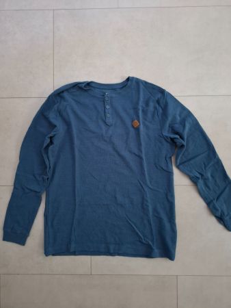 Jean Pascale Herren Langarmshirt Henley Gr. M Grau