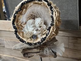 Weihnachtsdeko mit Engel, Handarbeit