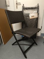 Gartenstuhl Klappstuhl Rattanoptik 2 Stk., neu und wie neu