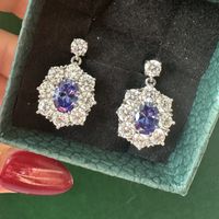 Moissanite silver 925 earrings