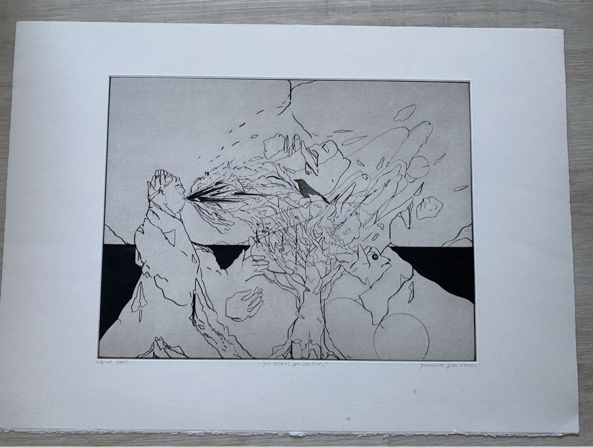 Grafica & Litografie: Daniel de Quervains, "Der Wind persönlich" 29/60 Sign. – Usato da Utzigen venduto da Lasagne99 1
