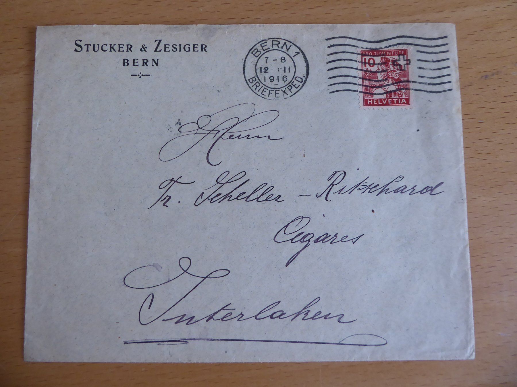 Alle Briefmarken: PJ Luzernerli auf Beleg – Gebraucht aus Rothrist von swisstools