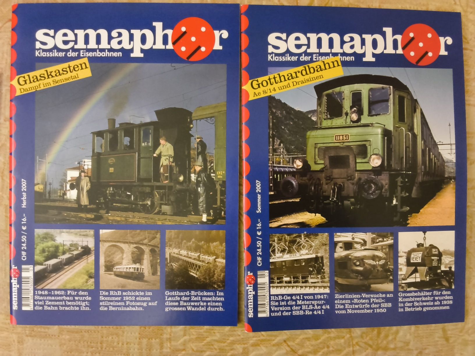 Zeitschriften & Magazine: set 4er Eisenbahn-Hefte Semaphor 2007 – Gebraucht aus Hallau von histoiremerveilleuse 1