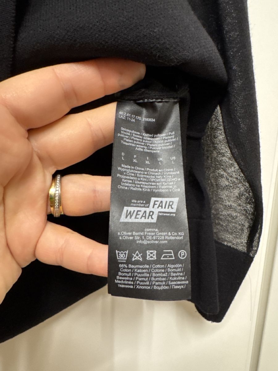 Comma Maglioni & Felpe: Schwarzer Pullover mit transparenten Ärmeln Comma L – Nuovo (secondo la descrizione) da Eichberg venduto da OanaB 2