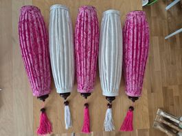5 Längliche Lampions (asiatisch)
