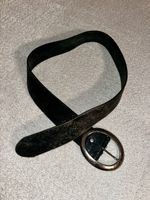 Damen Vintage Ledergürtel mit grosser Schnalle