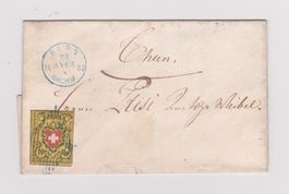 Lettre 1852 avec timbre Rayon II