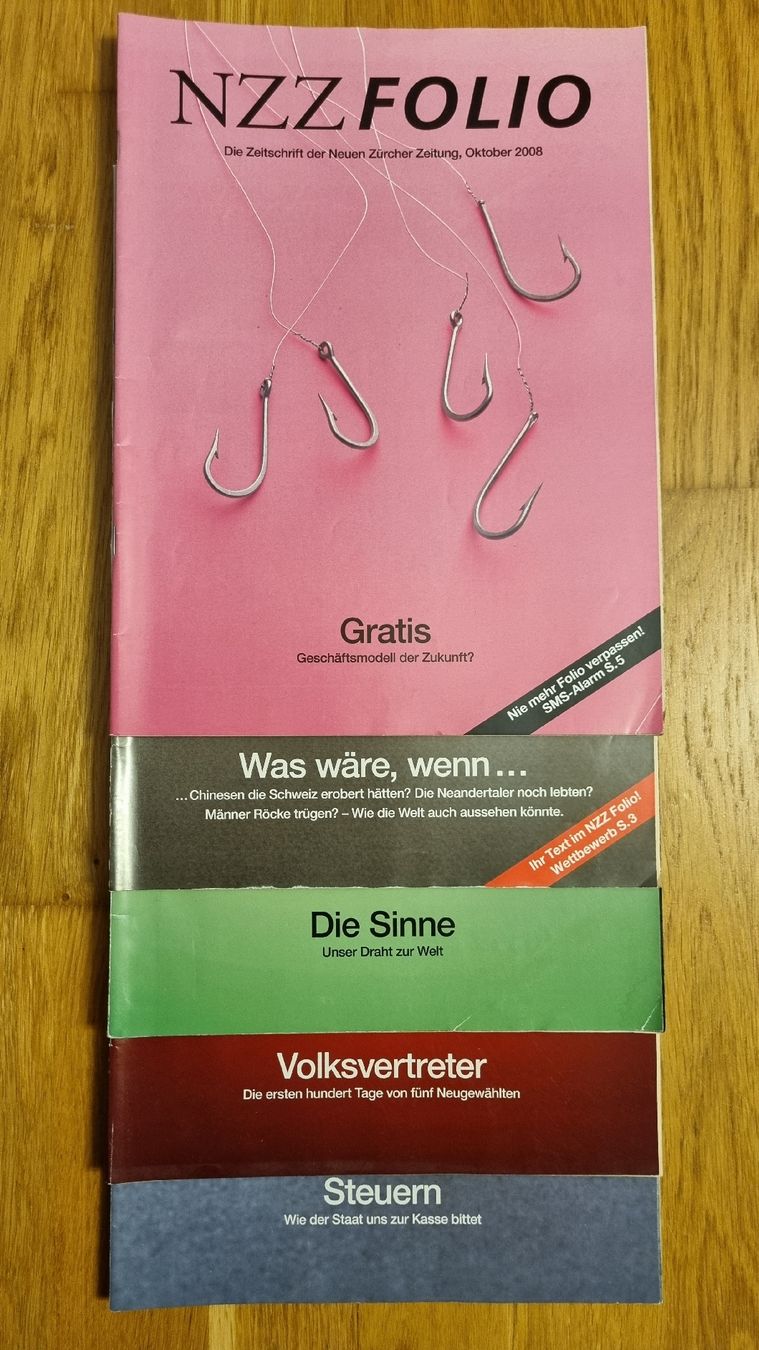 Zeitschriften & Magazine: 5 NZZ Folio Magazine 2008 – Gebraucht aus Sutz von Rawypp 1