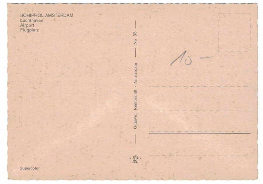 Cartoline postali: Schiphol Amsterdam, KLM, um 1960-65 – Usato da Frauenfeld venduto da POML 1
