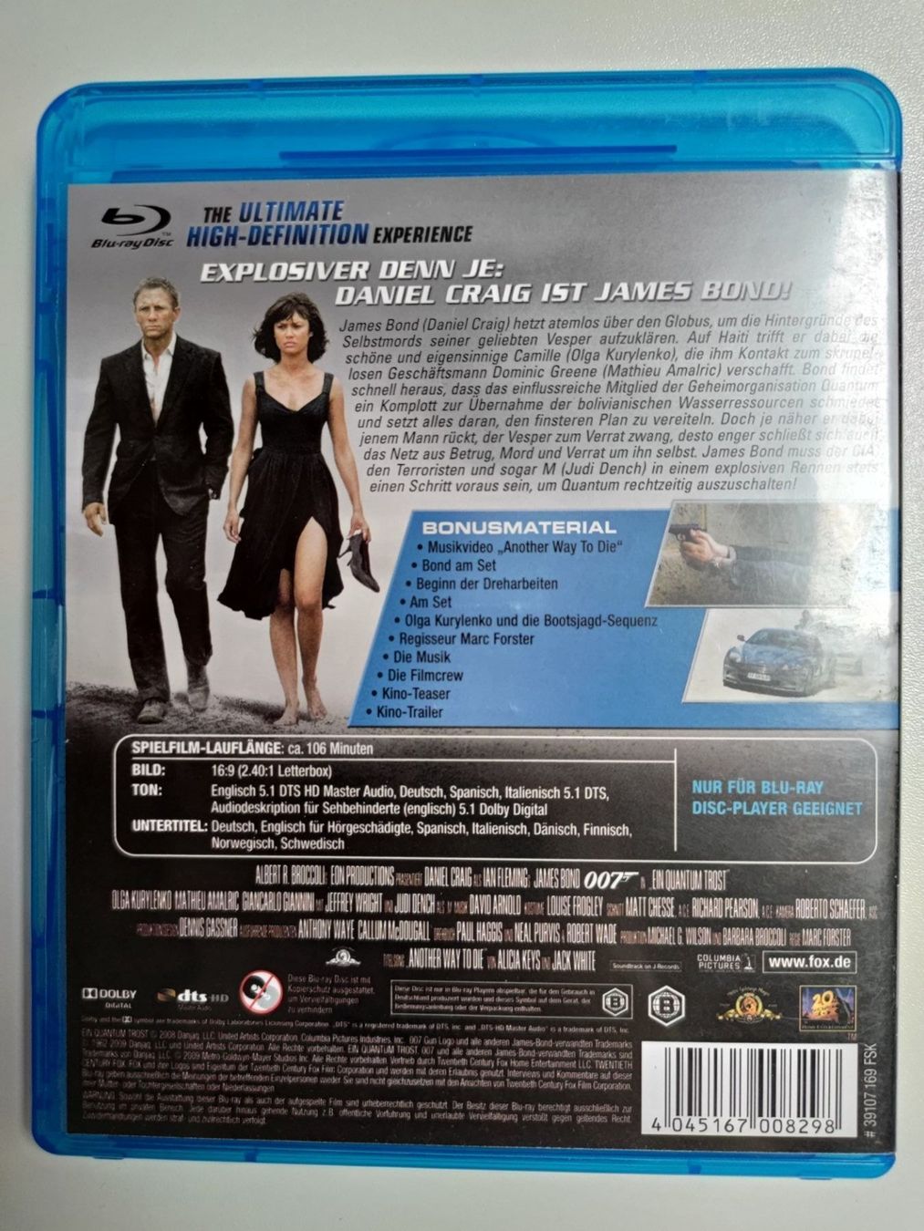 Tous les DVDs: James Bond 007 - Ein Quantum Trost – D'occasion à Liestal par Kratzilla 2