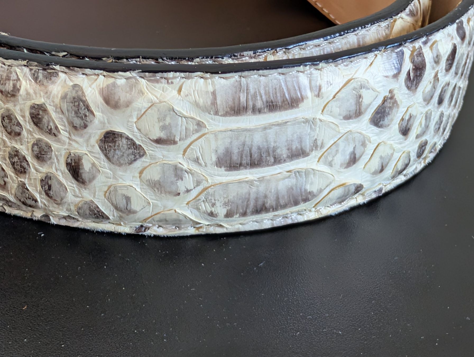 Cinture: Echt Python Leder Gürtel mit schöner Schnalle - Grösse 95cm – Usato da Herisau venduto da apo_bxx7 2