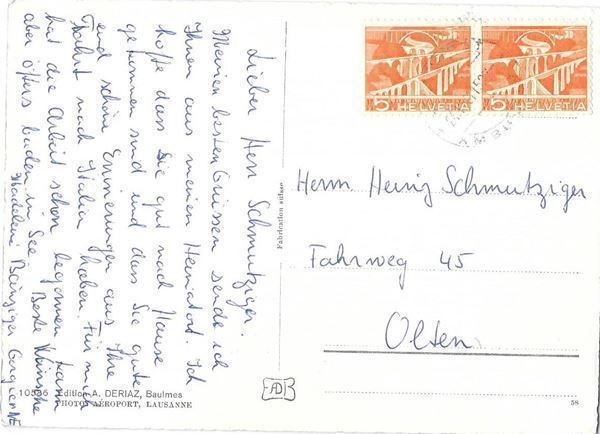 Cartoline postali: St. Aubin Gorgier Chez le Bart Chaumont – Usato da Olten venduto da clotaldi 1