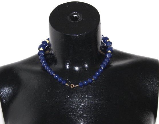 Ketten: Modeschmuck Kette, Blau, Länge ca. 22 cm. – Gebraucht aus Locarno von madame-tus-sauds 3