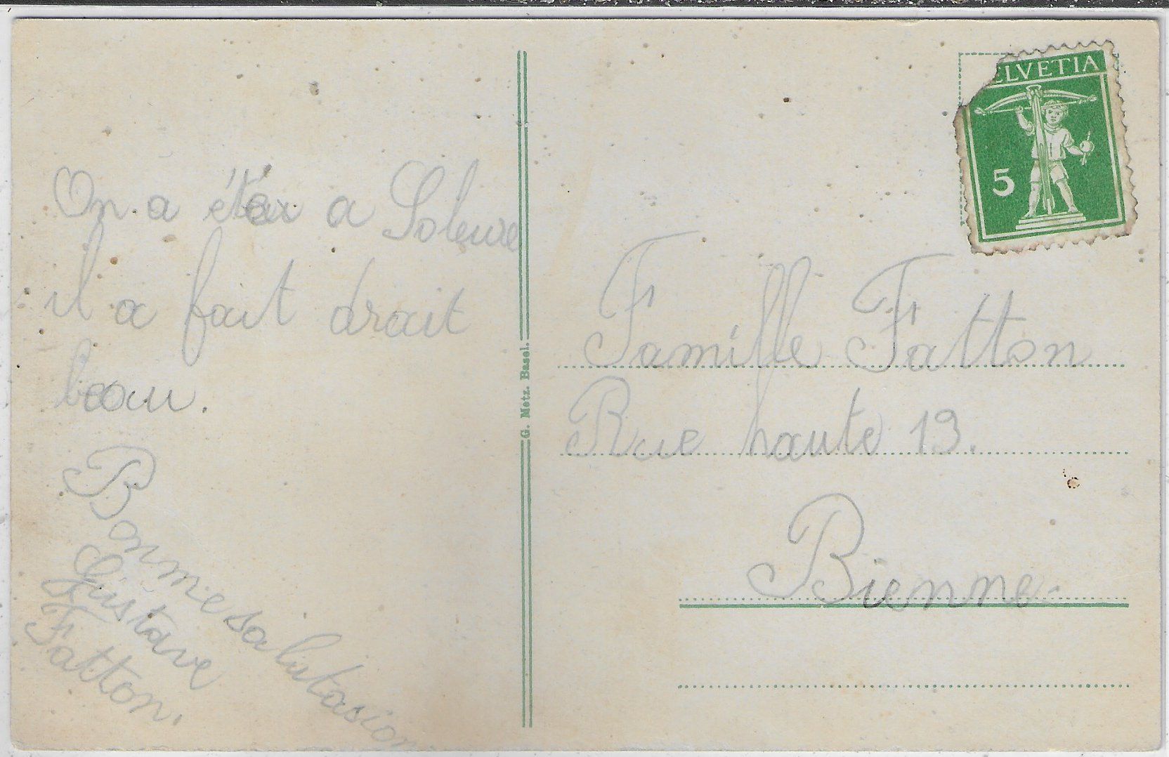 Cartoline postali: Solothurn - Einsiedelei St,. Verena - Litho – Usato da Ettingen venduto da Kartenplanet 1
