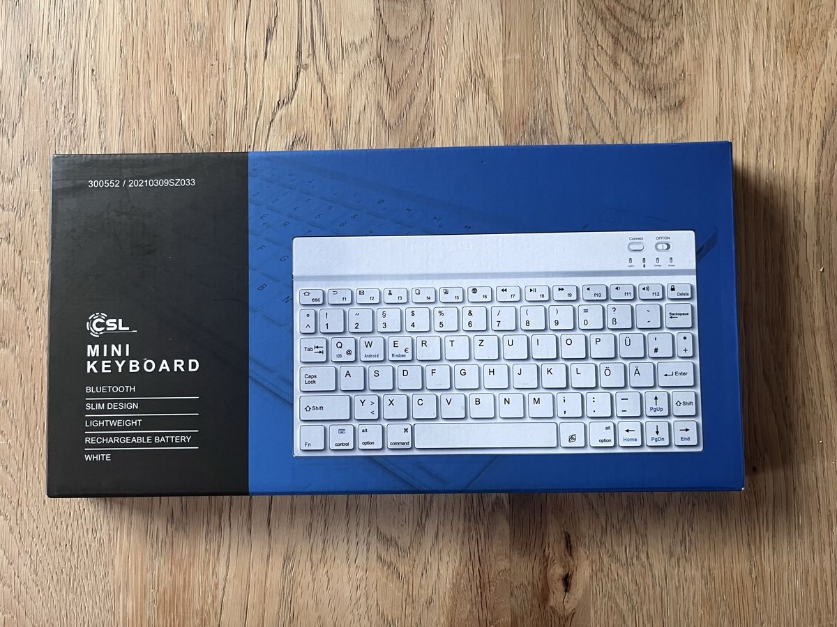 Tastiere: Mini Clavier Bluetooth CSL - Blanc - Rechargeable (Excellent – Nuovo e nell'imballaggio originale da Cornaux NE venduto da mcsm