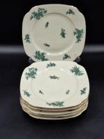 Art-déco-Tellerset von Thomas Ivory 6-teilig grünes floral