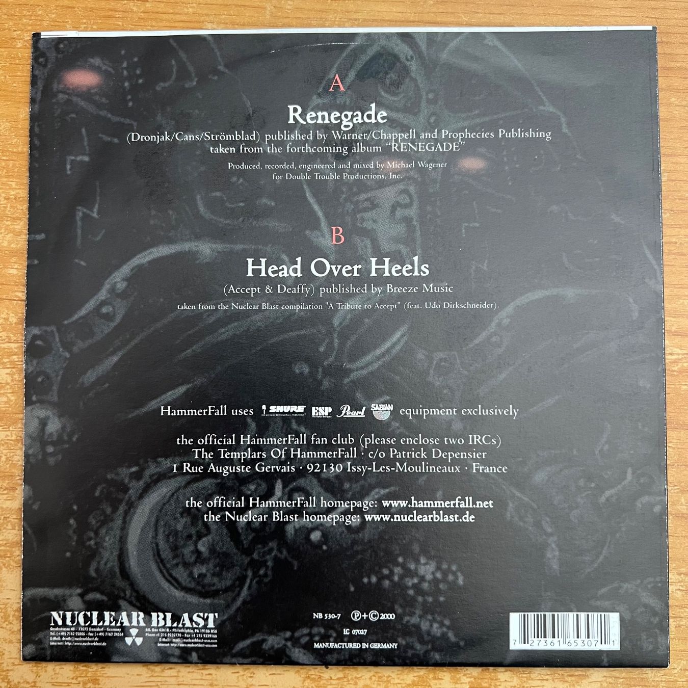 Schallplatten: HammerFall - Renegade / 1. D-Press. 2000 - Red Vinyl – Gebraucht aus Gais von soundcave57 1