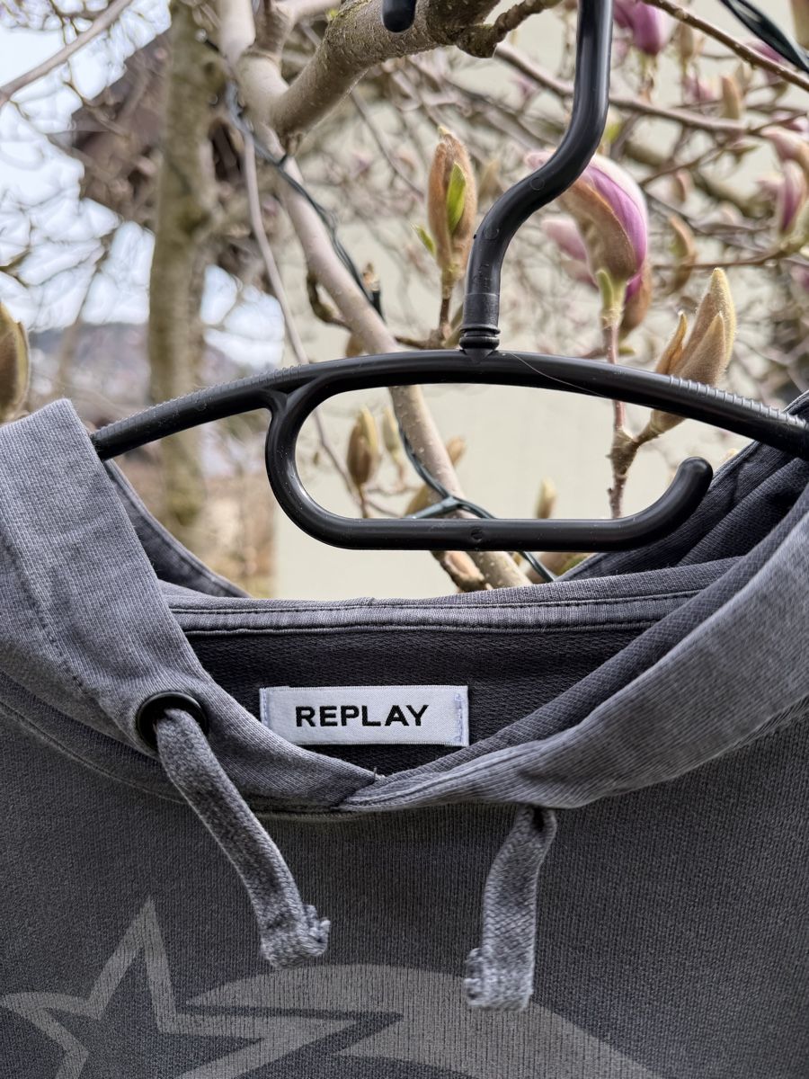 Replay Maglioni & Felpe: Replay Kapuzenpullover Cropped Grau Sterne S – Usato da Niederscherli venduto da Soleiado71 2