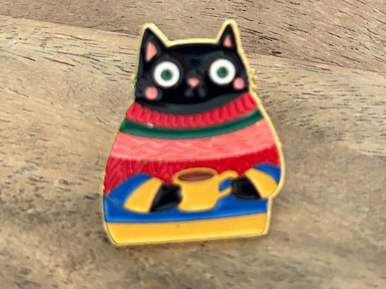 Plaketten & Abzeichen: Pin Katze Kaffee – Neu und originalverpackt aus Geneve von vane267