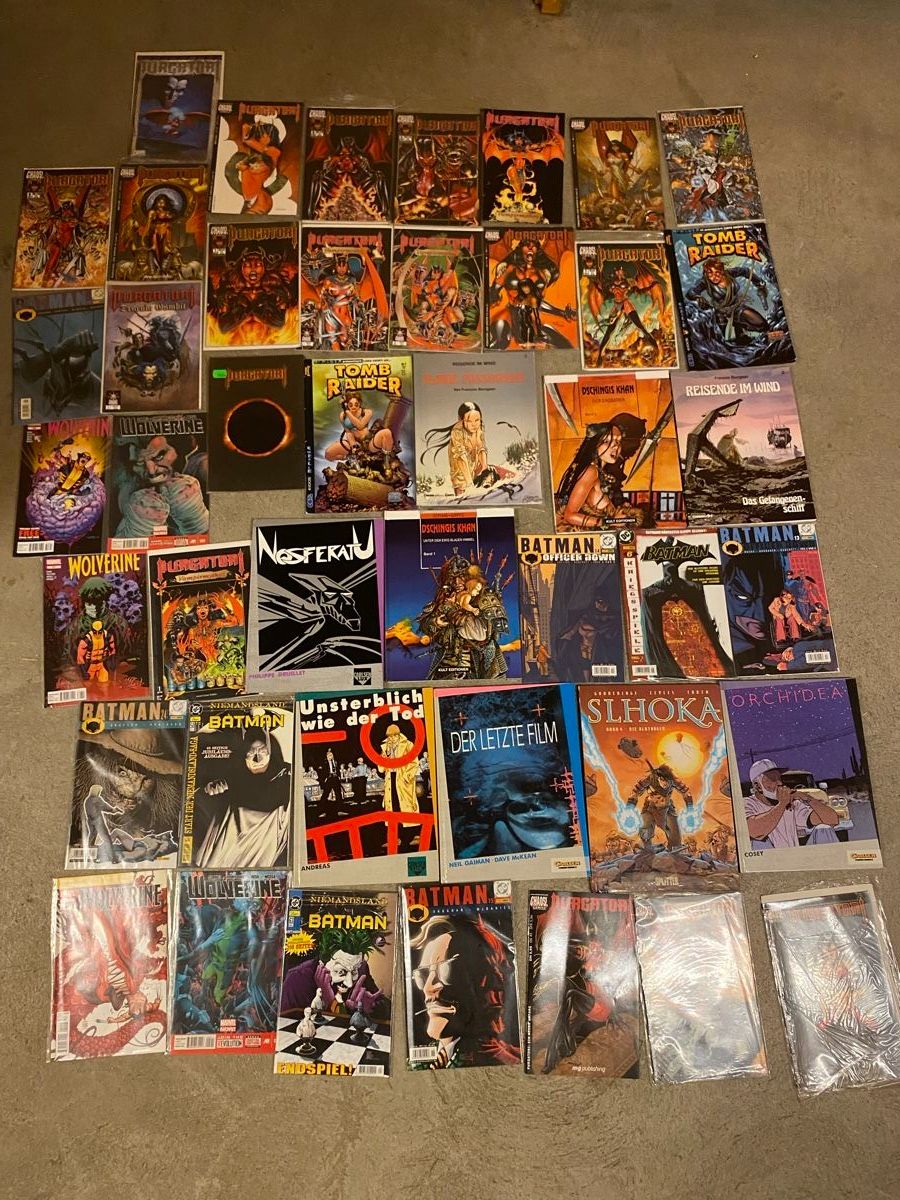 Fumetti: 44 Comics (Batman, tomb raider, purgatori, wolverine – Usato da St.Gallen venduto da Lorcanolium
