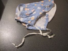 Baby - Mütze mit Kätzchen, zum Binden
