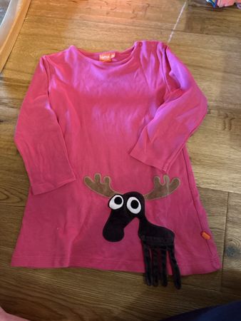 Lipfish Kleid Grösse 104 Pink mit Elch Top Zustand!