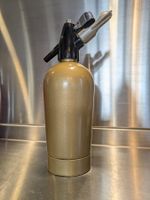 Soda Syphon Flasche Sparklets England Gold Vintage mcm