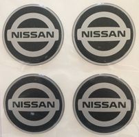 AUSVERKAUF Nissan 3D Nabendeckel Aufkleber 58mm 4er Set