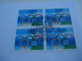 Marke Jjeux Olympique, 1996, FDC + 4erblock, 2 Belege