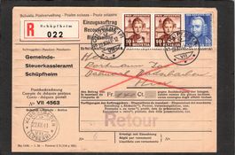 Einzugsauftrag: Pro Juventute Nr. J98 + 100,gel. 29.Xll.1941
