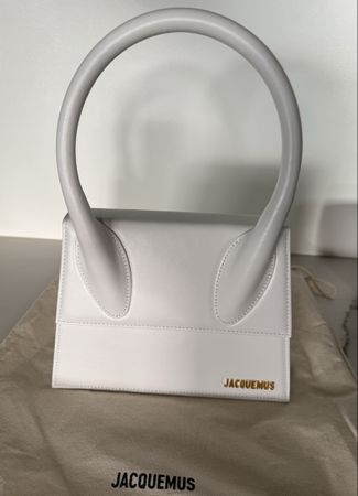 Sac Jacquemus Le Grand Chiquito cuir blanc taille OS