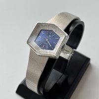 Tell Silberne Hexagone Handaufzug Armband Uhr