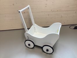 Pinolino Lauflernwagen Holz weiss Kinderwagen -Wiitergäh